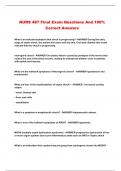 NURS 487 Final Exam Questions And 100&percnt; Correct Answers