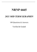 NRNP 6665 / NRNP6665 MidTerm Seraphin 2021/2022 Questions Answered and Graded>WALDEN UNIVERSITY 