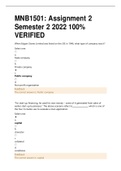 MNB1501: Assignment 2 Semester 2 2022 100% VERIFIED 