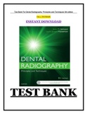 (Complete Guide)Test Bank For Dental Radiography Principles and Techniques 5th edition lannucci | Latest| complete| Rationales|