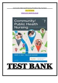 Test Bank For Community Public Health Nursing 7th Edition Nies| latest| Rationales| 