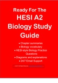 HESI A2 Biology Study Guide Rated A+  Latest 