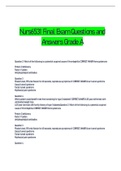 Nurs6531 Final Exam Questions and Answers Grade A