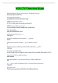 WGU C787 Nutrition Exam Questions And Answers 2022&sol;2023