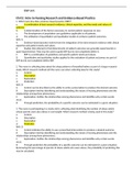 INTRO TO NURSING RESEARCH AND EVIDENCE-BASED PRACTICE Chapters 1-6 Questions