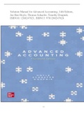 Solution Manual for Advanced Accounting, 14th Edition