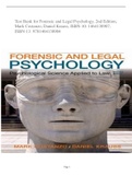 Test Bank for Forensic and Legal Psychology, 2nd Edition