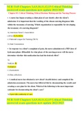 NUR 3145 Chapters 3&comma;4&comma;9&comma;10&comma;11&comma;12&comma;15 Critical Thinking answered exam questions new update 2022&sol;2023