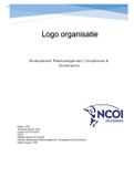 Eindopdracht masterclass Riskmanagement, Compliance & Governance (eindcijfer 8) incl feedback 2022! NCOI