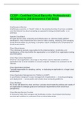 CCSP - Certified Cloud Security Professional - All Domains &lpar;All Answered Fall 2022&rpar;