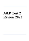 AandP 1 101 Test 2 Review 2022