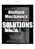 Biofluid Mechanics The Human Circulation 2nd Edition Chandran Solutions Manual|Guide A+