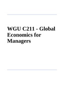 WGU C211 - Global Economics for Managers Exam Answers.