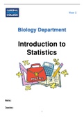 AQA AS/A Level Biology - Introduction to Statistics (2020-21)