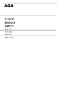 AQA A-level BIOLOGY 7402/3 Paper 3 Mark Scheme JUNE 2022 Version 1.0 Final 