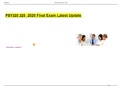 PSY325 325/ PSY325 325  2020 Final Exam Latest Update 