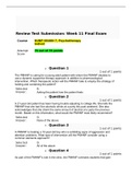 NUNP 6640N-7 Week 11 Final Exam Walden