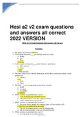 Hesi a2 v2 exam questions and answers all correct 2022 VERSION 