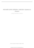 HESI MED SURG VERSION 1 2020/2021 Questions & Answers