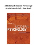 A History of Modern Psychology 11th Edition Schultz Test Bank