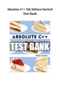 Absolute C&plus;&plus; 5th Edition Savitch Test Bank
