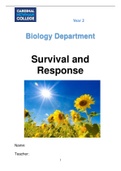 AQA A Level Biology - Survival and Response (2021-22)