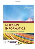 Nursing Informatics and the Foundation of Knowledge 4th Edition McGonigle Test Bank |Complete Guide A+|Instant download .