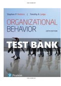 Organizational Behavior 18th Edition Robbins Test Bank |Complete Guide A+|Instant download .
