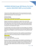 NURSING 428 Med Surge HESI Review Test latest solution 2022/2023 complete solution