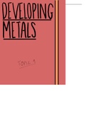 Developing metals notes