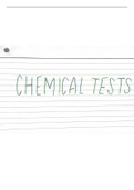 Chemical tests flashcards