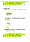 NUR 2032C Final Exam-care management-evolve Exam Question and Answers Best Rated A&plus; Guaranteed Success Latest Update 2022 