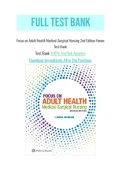 Focus on Adult Health Medical-Surgical Nursing 2nd Edition Honan Test Bank