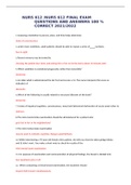 NURS 612 &sol;NURS 612 FINAL EXAM QUESTIONS AND ANSWERS 100 &percnt; CORRECT 2021&sol;2022
