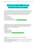 ATLS Test 1 Latest 100&percnt; Answered &lpar;ADVANCED TRAUMA LIFE SUPPORT&rpar; Walden University