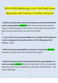 PGA PGM Qualifying Level Test & Final Exam Questions and Answers (2022/2023) (Verified Answers)