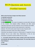 PCCN STUDY BUNDLE PACK SOLUTION (Questions and Answers )(2022/2023) (Verified Answers)