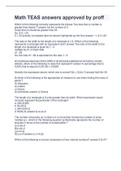 Math TEAS answers approved by proff