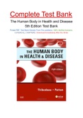 The Human Body in Health and Disease 5th Edition Test Bank