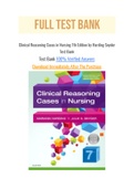 Clinical Reasoning Cases in Nursing 7th Edition by Harding Snyder Test Bank
