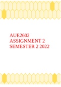 AUE2602 ASSIGNMENT 2 SEMESTER 2 2022