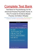 Test Bank for Psychotherapy for the Advanced Practice Psychiatric Nurse: A How-To Guide for Evidence-Based Practice 3rd Edition Wheeler