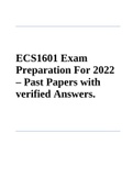 ECS1601 Exam Preparation For 2022 – Past Papers with verified Answers.