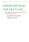 HESI RN NEW INET EXAM V2 2022-released September 2022-QUESTIONS AND ANSWERS