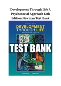 Development Through Life A Psychosocial Approach 13th Edition Newman Test Bank