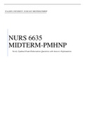 WALDEN UIVERISTY, NURS 6635 MIDTERM PMHNP-2023