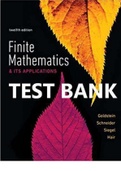 TEST BANK for Finite Mathematics & Its Applications plus MyLab Math 12th Edition by Larry Goldstein, David Schneider, Martha Siegel and Steven Hair. (Complete Download). 583 Pages.