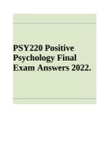 PSY220 Positive Psychology Final Exam Answers 2022&period;