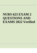 NURS 623 EXAM 2 QUESTIONS AND EXAMS 2022 Verified