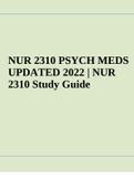NUR 2310 Exdam Study Guide UPDATED 2022 | NUR 2310 Study Guide 